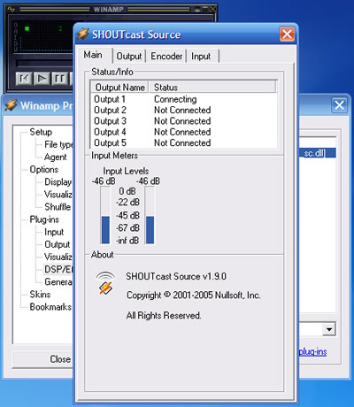 Configuração do SHOUTcast